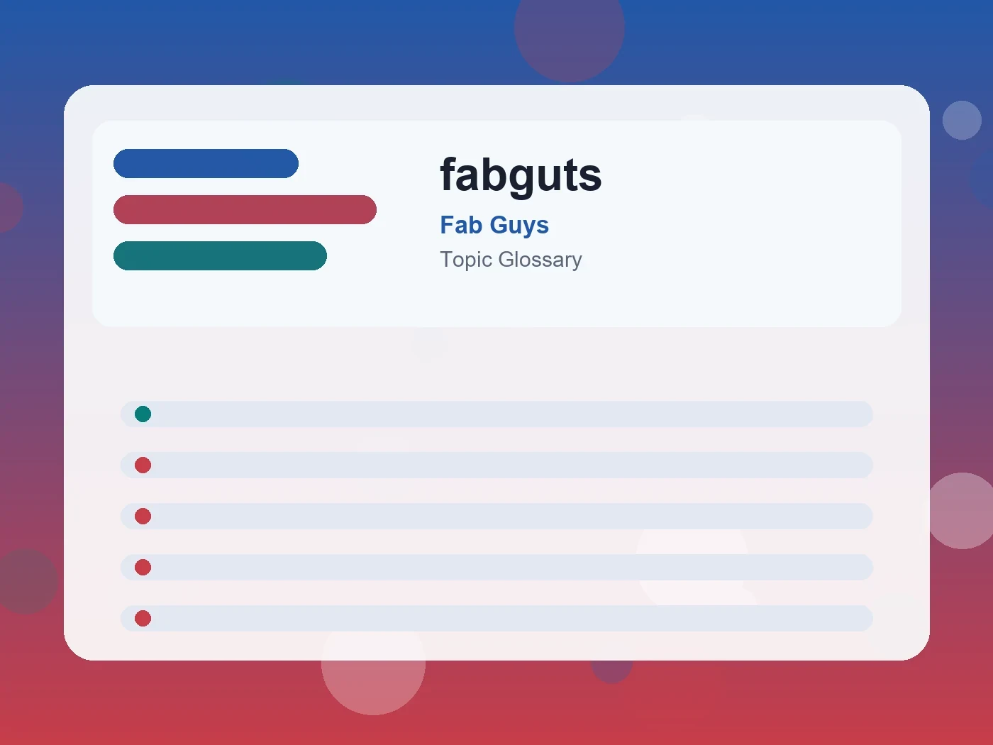 Fab Guys fabguts guide visual
