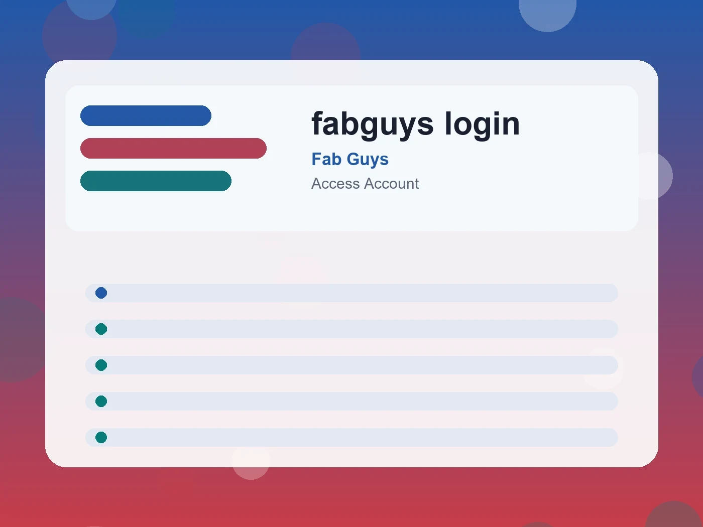 Fab Guys fabguys login guide visual