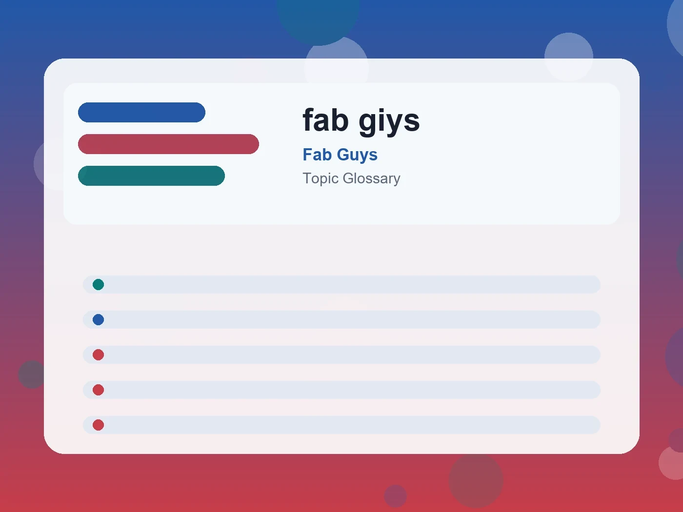 Fab Guys fab giys guide visual
